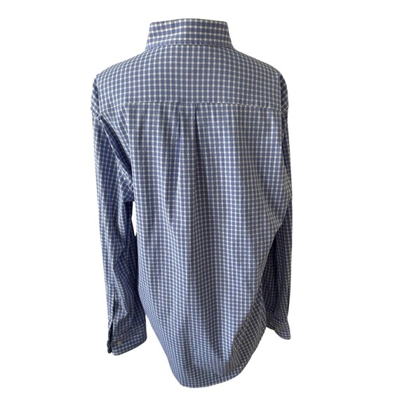 Peter Millar Wicking Blue Gingham Check Button Down Size Large - Picture 2 of 6